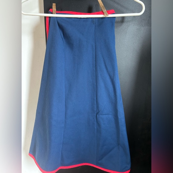 Vintage 70's Blue Strawberry Wrap Skirt Size S - Picture 3 of 5